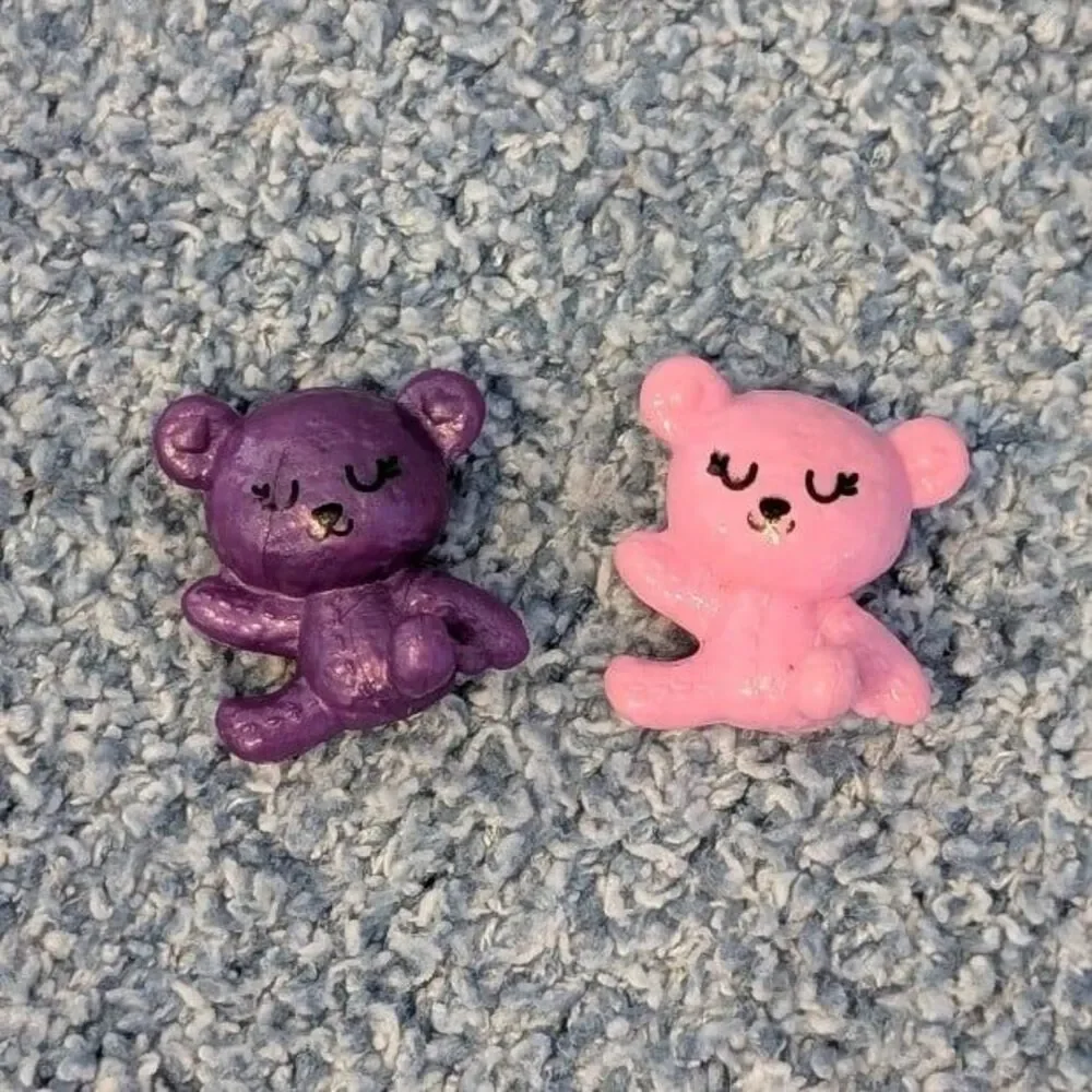 Mattel Barbie Skipper Babysitters 2 Plastic Purple Pink Doll Teddy Bears